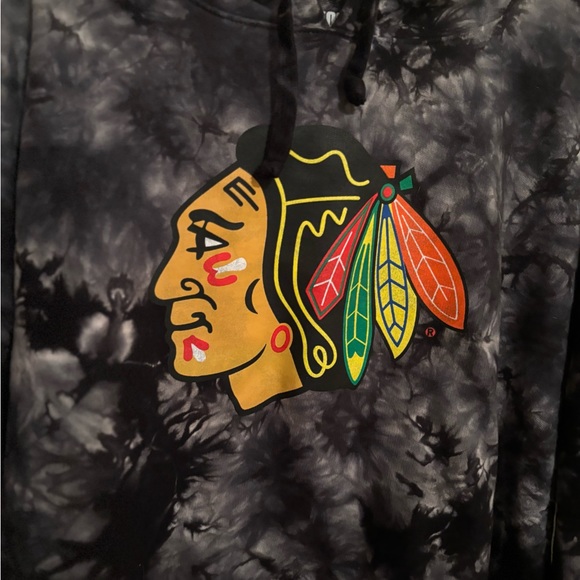 CHICAGO BLACKHAWKS tie dyed Crop top long sleeve - Picture 6 of 7
